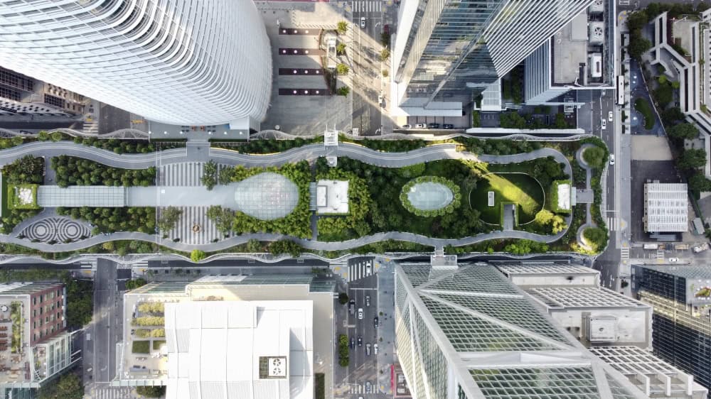 Aerial View of modern City