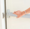 Hand opening fire door.